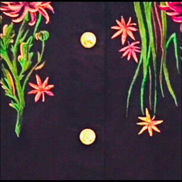 Vintage Bob Mackie Wearable Art Embroider Shirt M - Picture 4 of 6